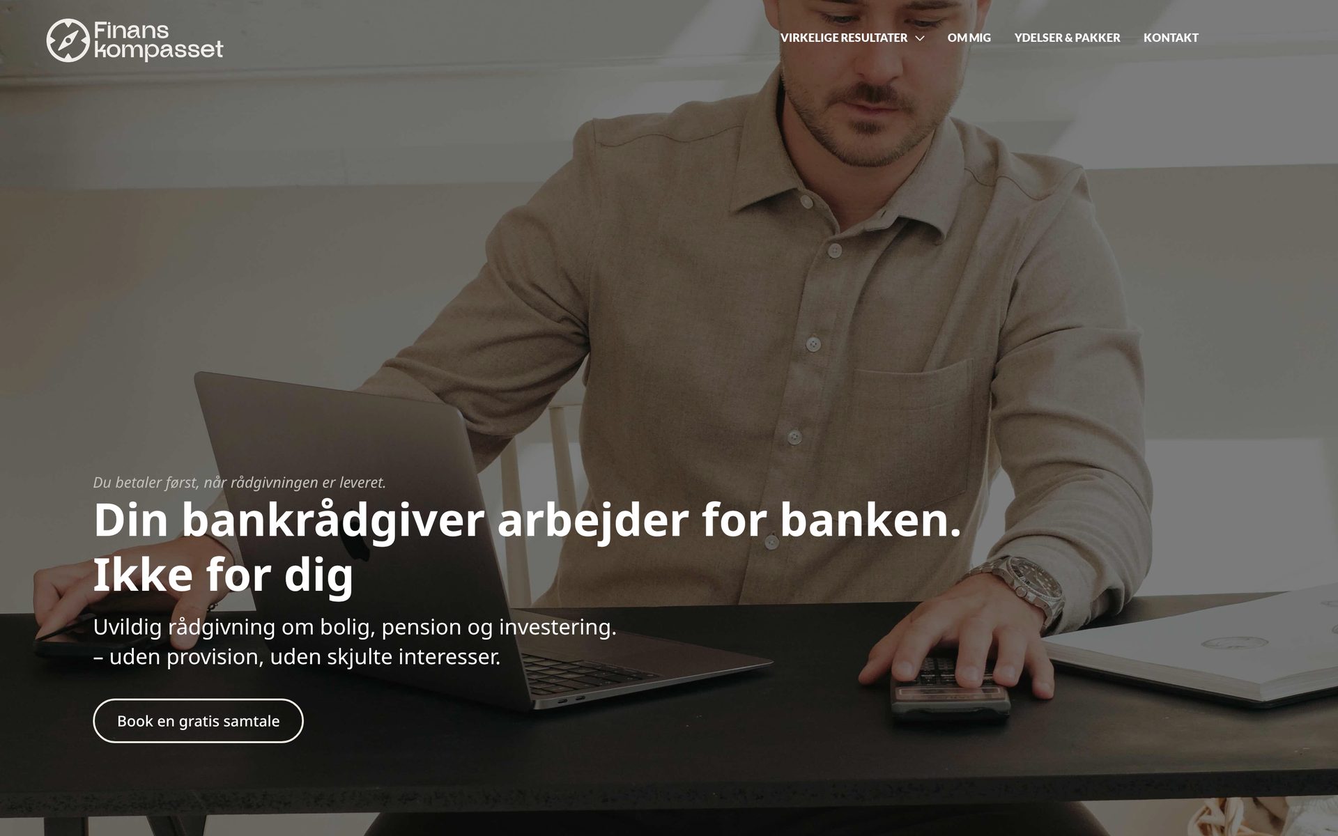 Forside fra finans-kompasset.dk